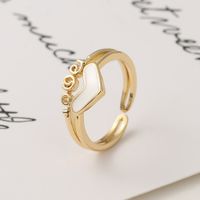 Fashion Heart-shape Copper Rings Wholesale main image 5