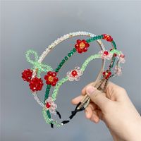 Kristallkirschblumenimitation Des Koreanischen Stils Schlagen Farbe Stirnband Großhandel main image 6