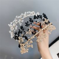Korean Style Snowflake Imitation Crystal Diamond Gold Wire Headband main image 1
