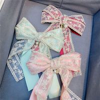 Korean Style Lace Double-layer Bow Hairpin main image 4