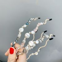 Korean Style Wave Pearl Leaf Headband Wholesale main image 5