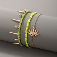 New Style Fashion Wild Line Rope Warhead Tassel Eye Bracelet 3-piece Set main image 1
