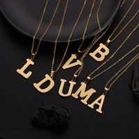 Stainless Steel 26 English Letters Pendant Necklace main image 2