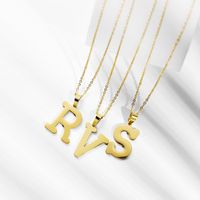 Stainless Steel 26 English Letters Pendant Necklace main image 6