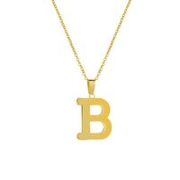 Stainless Steel 26 English Letters Pendant Necklace sku image 2