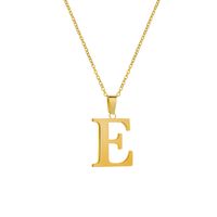 Stainless Steel 26 English Letters Pendant Necklace sku image 5