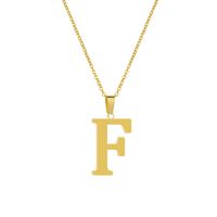 Stainless Steel 26 English Letters Pendant Necklace sku image 6