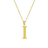 Stainless Steel 26 English Letters Pendant Necklace sku image 9