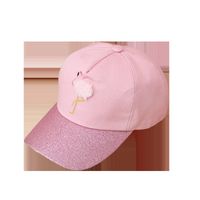 Korean Style Sunshade Wide Brim Embroidery Crane Children Baseball Cap main image 6