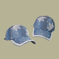 Fashion Rhinestone Sunshade Sunscreen Wide Brim Cap main image 4