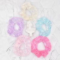 Korean Style Folds Breathable Mesh Sequin Fabric Hair Scrunchies main image 2