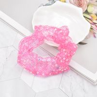 Korean Style Folds Breathable Mesh Sequin Fabric Hair Scrunchies main image 5