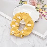 Korean Style Flower Print Fabric Hair Scrunchies main image 4