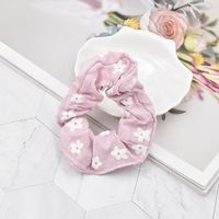 Korean Style Flower Print Fabric Hair Scrunchies main image 5
