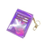 Korean Fashion Style New Laser Card Holder Double-sided Card Slot Zipper Coin Purse sku image 3