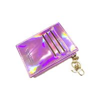 Korean Fashion Style New Laser Card Holder Double-sided Card Slot Zipper Coin Purse sku image 4