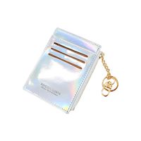 Korean Fashion Style New Laser Card Holder Double-sided Card Slot Zipper Coin Purse sku image 5