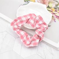 Retro Color Matching Plaid Fabric Hair Scrunchies sku image 5