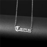 Fashion Twelve Constellation Titanium Steel Necklace Wholesale main image 6
