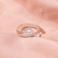 Fashion Shiny Zircon Opening Adjustable Ring main image 5