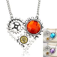 Punk Hip Hop Style Exaggerated Color Diamond Metal Necklace main image 1