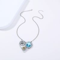 Punk Hip Hop Style Exaggerated Color Diamond Metal Necklace main image 3