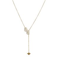 Hot-selling Simple Retro Fashion Golden Bee Hive Pendant Necklace main image 3