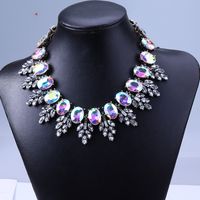 Fashion Flower Rhinestone Alloy Necklace Wholesale sku image 8