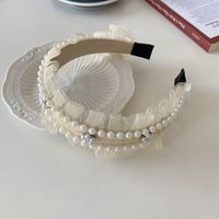 Korean Version Lace Pearl Fold Headband sku image 2