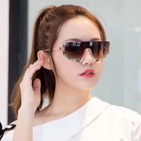 New Fashion Simple Style One-piece Frame Sunglasses main image 5