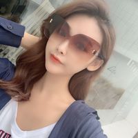 Neue Koreanische Einfache Stil Mode Big Frame Sonnenbrille main image 2