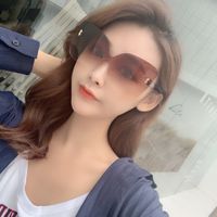 New Korean Simple Style Fashion Big Frame Sunglasses main image 2