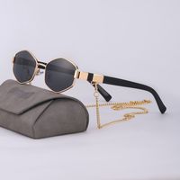 New Fashion Korean Style Chain Irregular Frame Sunglasses main image 5