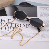 New Fashion Korean Style Chain Irregular Frame Sunglasses main image 4