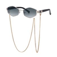 New Fashion Korean Style Chain Irregular Frame Sunglasses main image 3