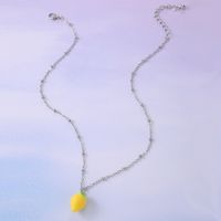 Modestil Neue Legierung Obst Anhänger Zitronenart Halskette main image 5
