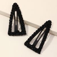 Korea's New Style Full Diamond Triangle Geometric Diamond Hairpin Set main image 1