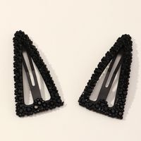 Korea's New Style Full Diamond Triangle Geometric Diamond Hairpin Set main image 6