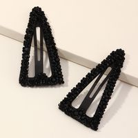 Korea's New Style Full Diamond Triangle Geometric Diamond Hairpin Set sku image 1
