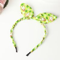 New Korean Style Garden Floral Fruit Print Cloth Round Ear Bow Headband main image 6