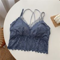 Lace Sling Beauty Back Tube Top Wrapped Chest Fake Two-piece Vest sku image 2