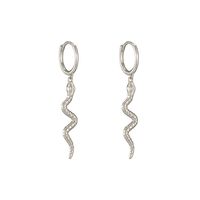 Simple Metal Copper Small Snake Earrings main image 3
