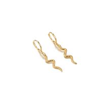 Simple Metal Copper Small Snake Earrings main image 6