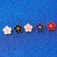 New Style Multi-color Cartoon Beautiful Plant Flower Alloy Drip Brooch main image 5