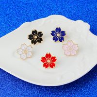 New Style Multi-color Cartoon Beautiful Plant Flower Alloy Drip Brooch main image 4