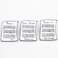 Nuevo Broche De Goteo De Aleación De Partitura De Piano De Música De Dibujos Animados main image 1