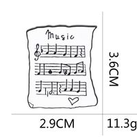 Nuevo Broche De Goteo De Aleación De Partitura De Piano De Música De Dibujos Animados main image 3