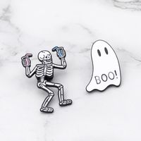 New Retro Halloween Fun Skull Man Ghost Dripping Alloy Brooch main image 4