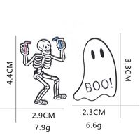 New Retro Halloween Fun Skull Man Ghost Dripping Alloy Brooch main image 6