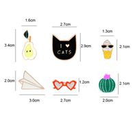 Cartoon Cute Paper Airplane Animal Cactus Glasses Dripping Brooch main image 6